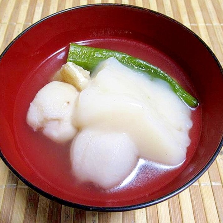 おくらと里芋と揚げのお雑煮